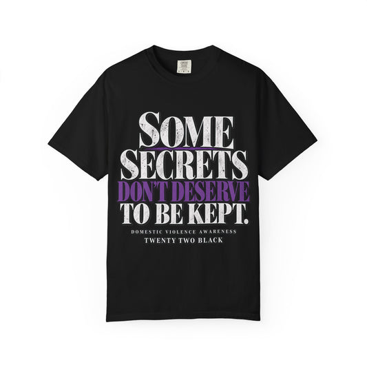 Domestic Violence Awareness Supporter Comfort Colors Tee — Twenty Two Black