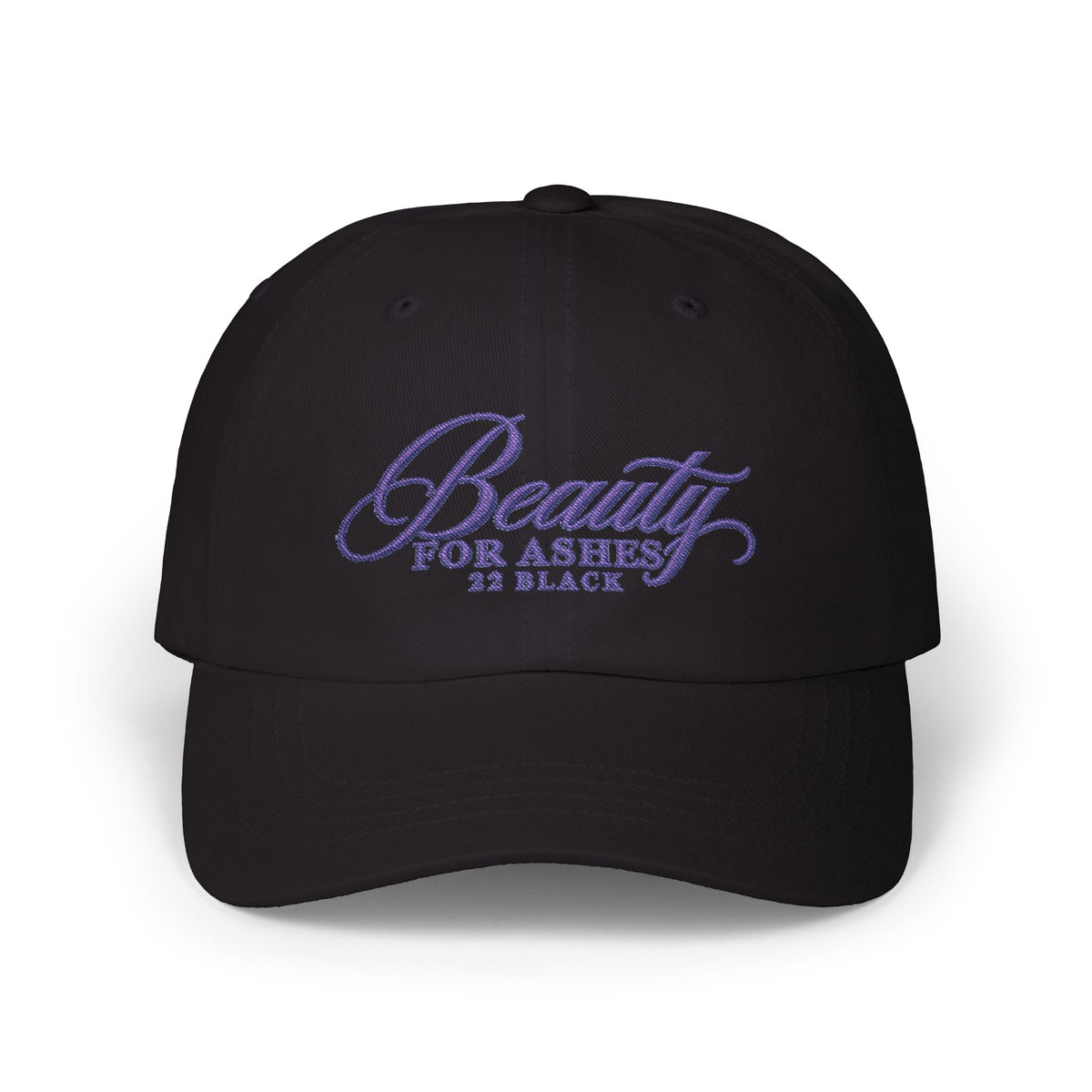 Beauty for Ashes Embroidered Dad Cap — Twenty Two Black