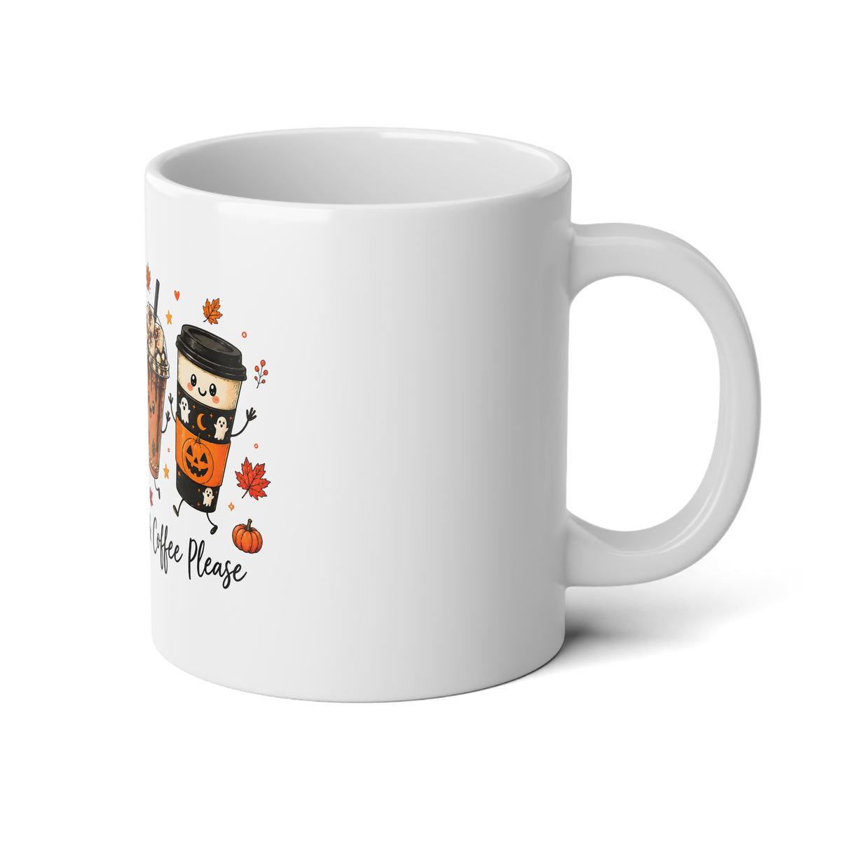 Autumn Leaves & Coffee Please 20 oz Jumbo Mug